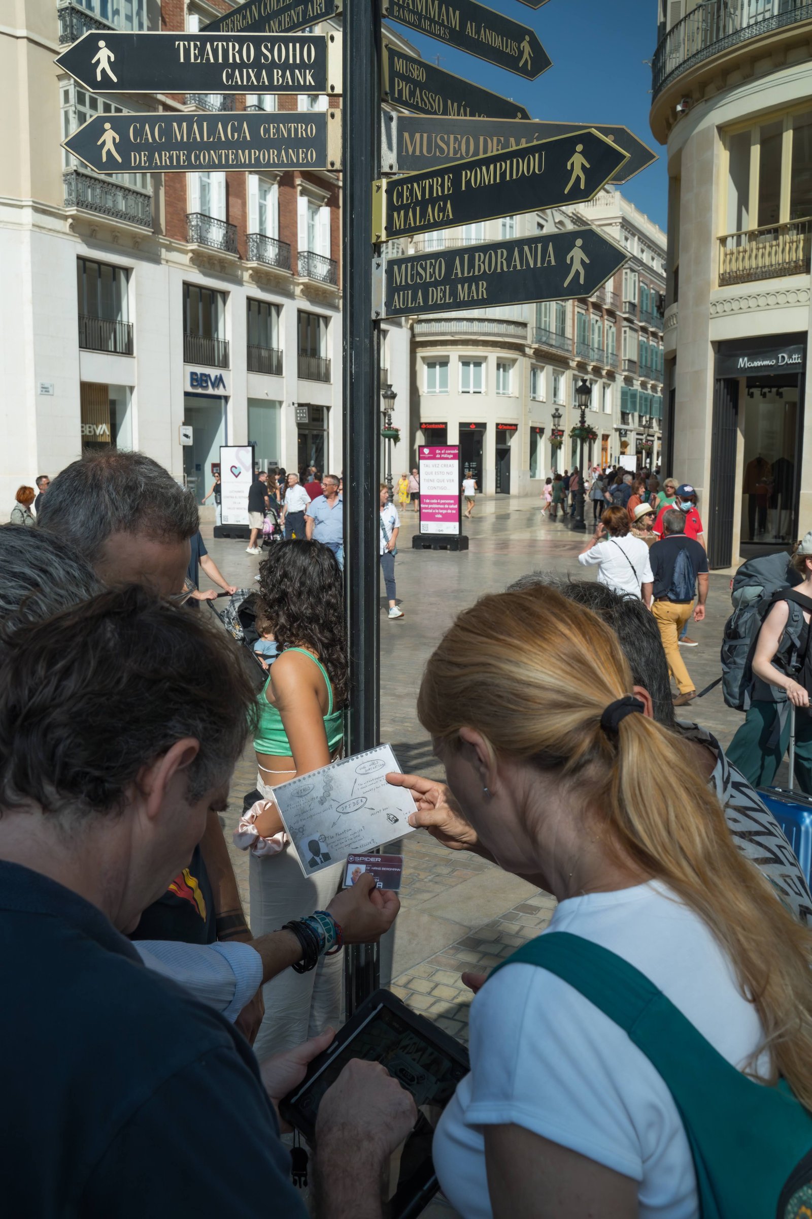 Corporate team during escape game challenge