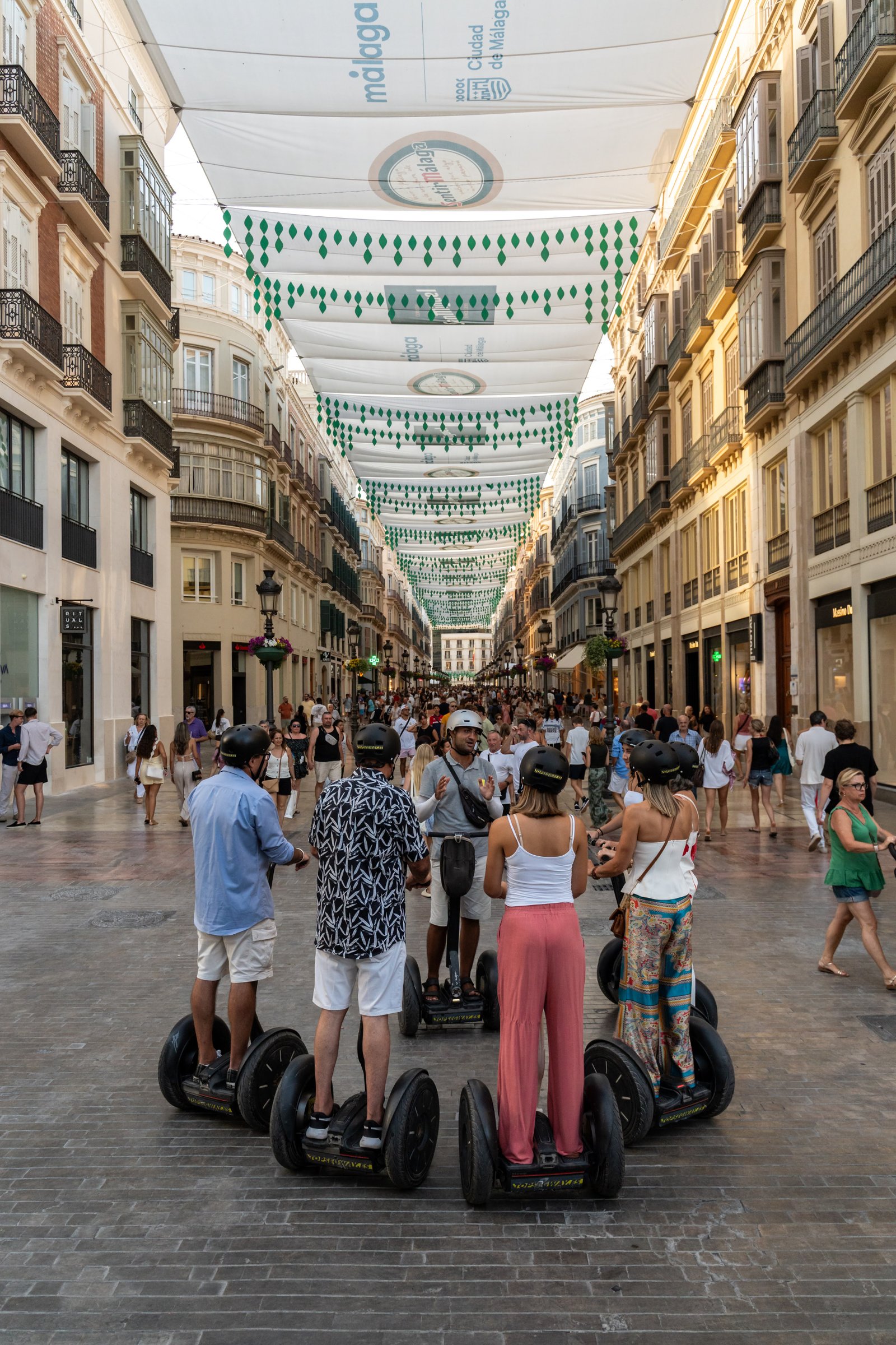 Segway tour group exploring Malaga